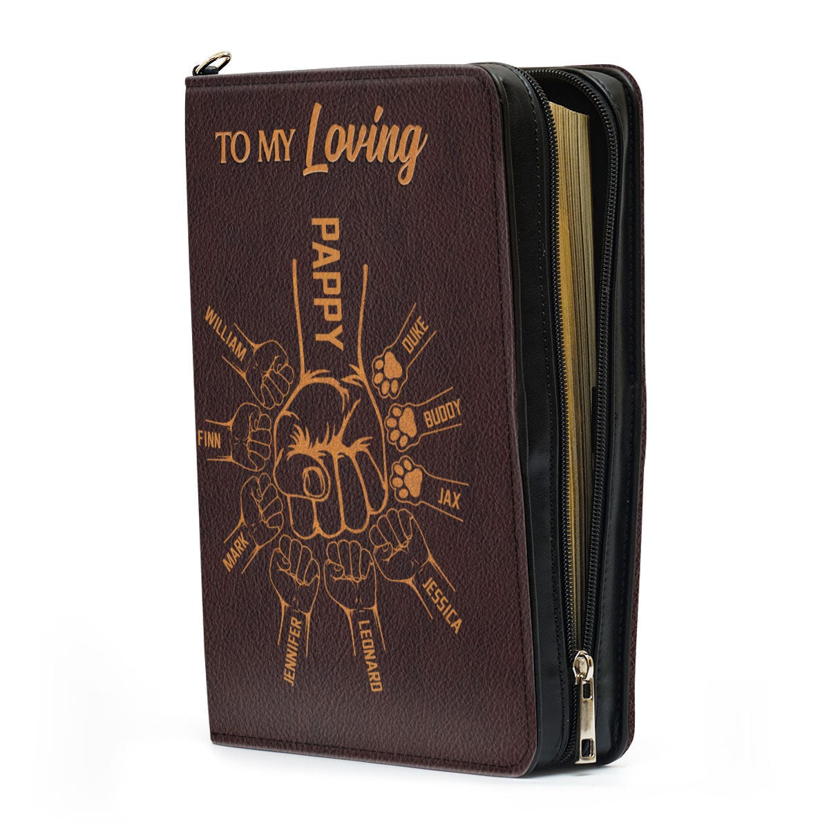 To Our Loving Leather Book Cover, Personalized Bible Cover, Christian Gift, Bible Covers Jesus Gifts